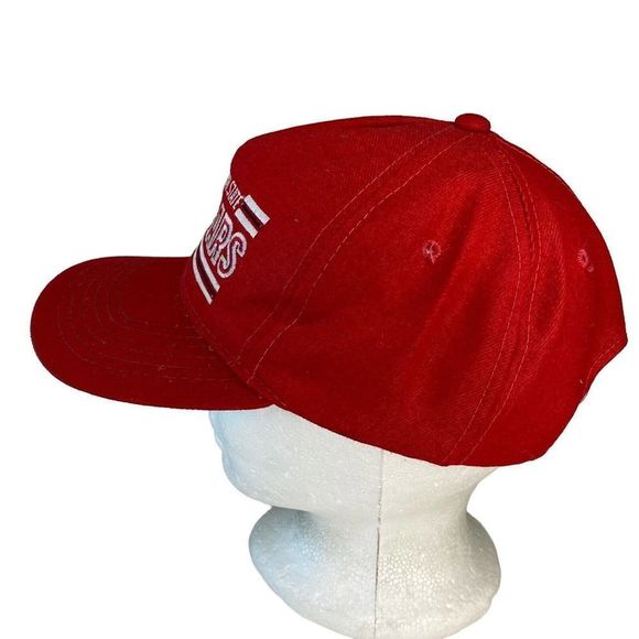 Vintage Washington State Cougars Hat Snap Back Trucker Cap Crimson Script WSU - Picture 3 of 6